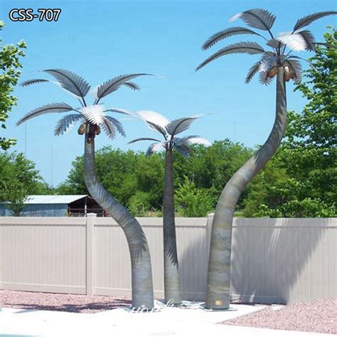 outdoor metal palm tree sculpture